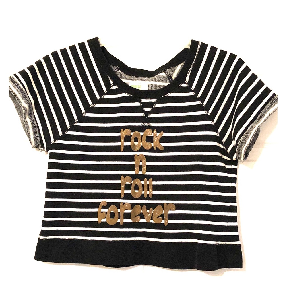 Rock N Roll Forever girls cropped sweater top.